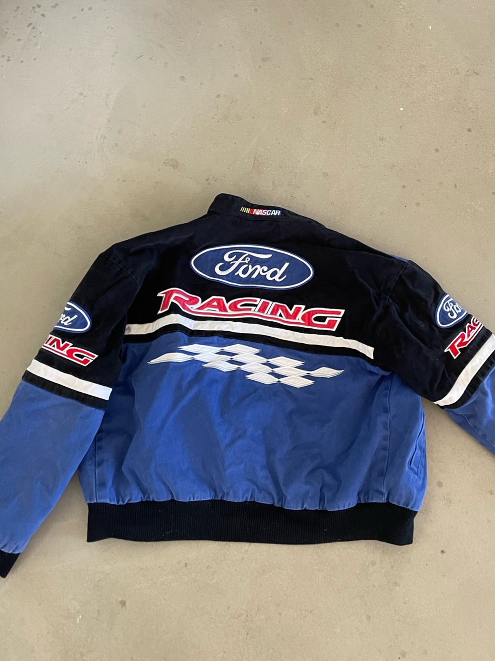 Vintage Ford Racing Blue & Black Logo Jacket - Picture 3 of 3